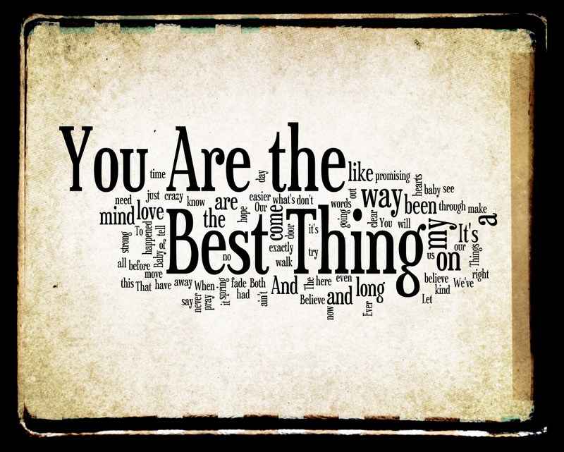 You Are The Thing - Ray Lamontagne - 8x10 Word Art Design
